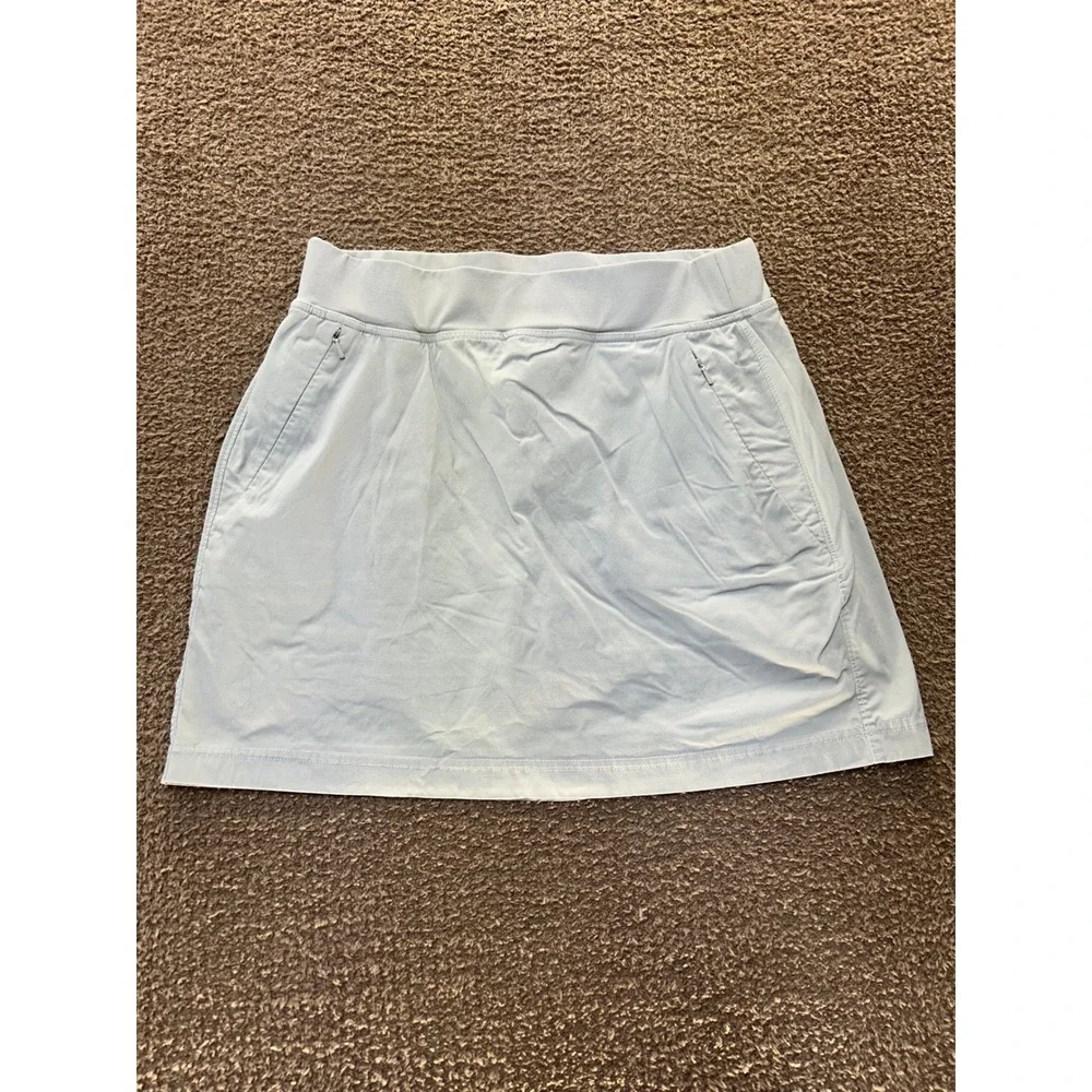Eddie Bauer Travex Skort Light Blue Grey Hiking Athletic Skirt Womens 8